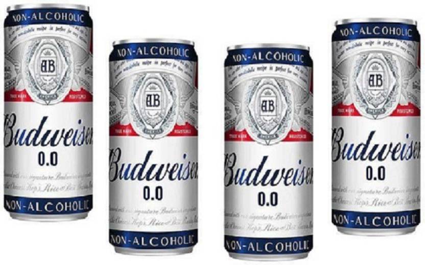 Budweiser Non Alcoholic Beer (Imported) 330ml (Pack of 4) Can (4 x 330 ml) Energy Drink Price in