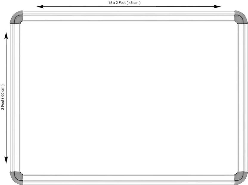 devew 1 5x2 feet non magnetic double sided white board chalk one side marker reverse green surface