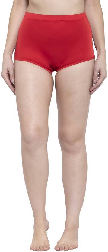 Cukoo Solid Women Swim Bottom Red Swimsuit