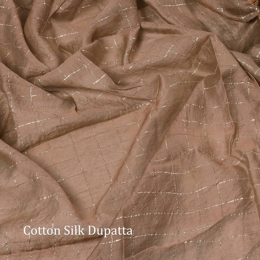 Unstitched Cotton Silk Salwar Suit Material Embroidered, Embellished