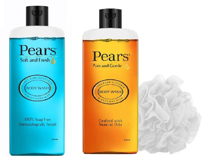 Pears Pure and gentle+soft and fresh body wash 250ml pack of 2.. Buy
