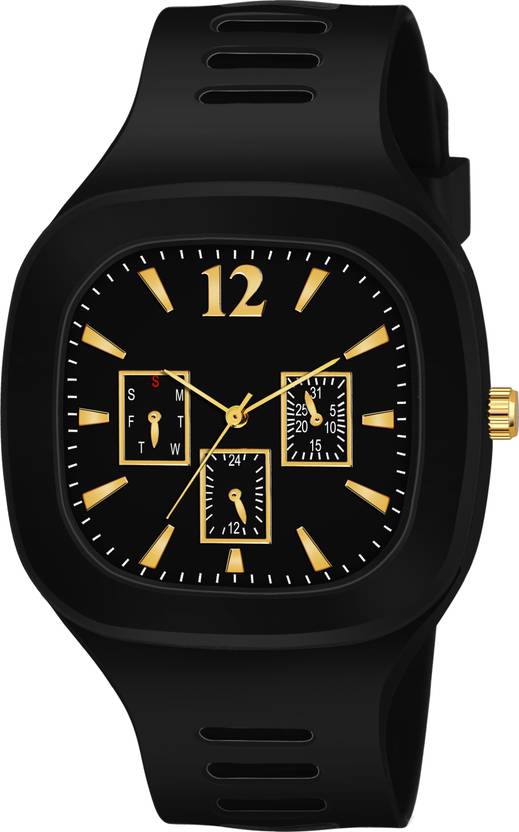 Acnos Water Resistance Analog Watch  - For Men Brand - A Choras 4 Colours watches Square Multi DIAL Analog Silicon PU Strap ADDI Stylish Designer Analog Watch - for Boys PACK OF 1