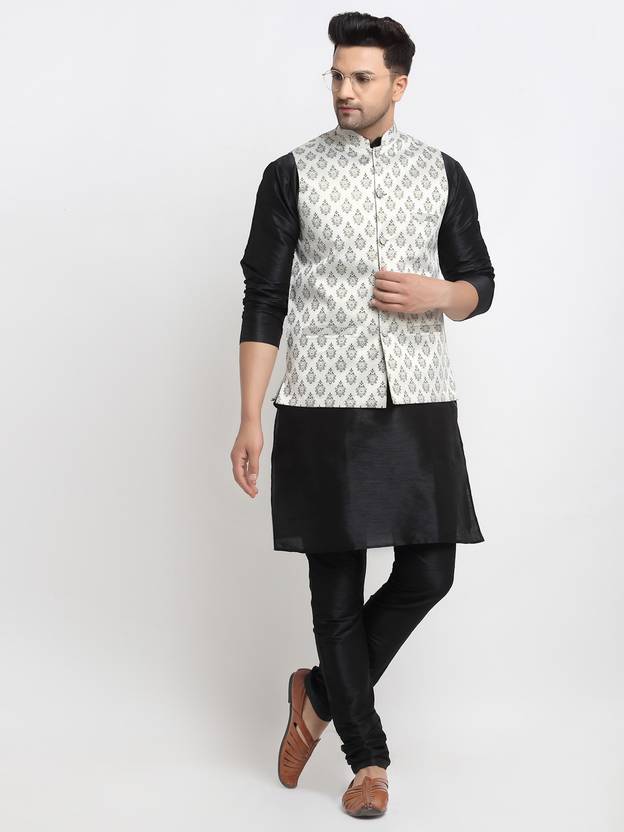 Men Woven Design Nehru Jacket