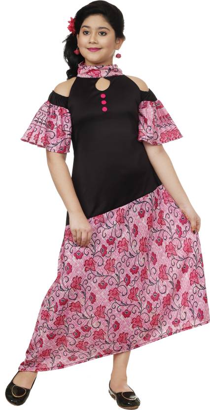 KRISHTINA Girls Maxi/Full Length Casual Dress