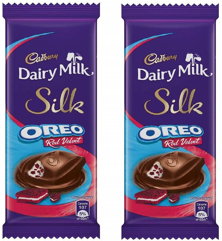 Cadbury Dairy Milk Silk Oreo Red Velvet 60 Gram Pack Of 2 Bars Price in
