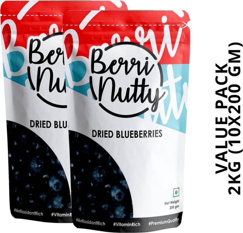 berrinutty Dried Blueberries 2KG Vacuum Packed Immunity Booster Super