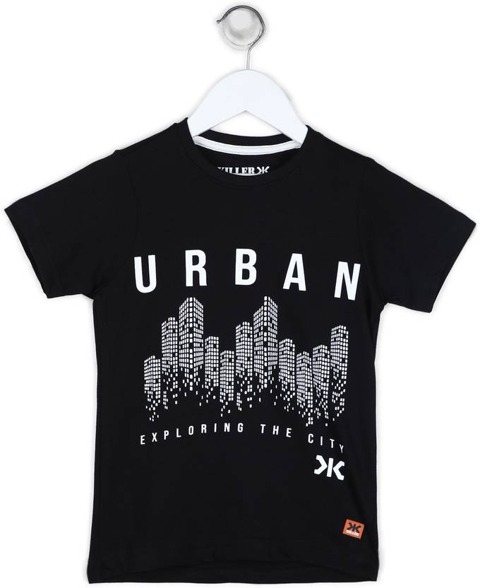 KILLER Boys Printed Pure Cotton Regular T Shirt