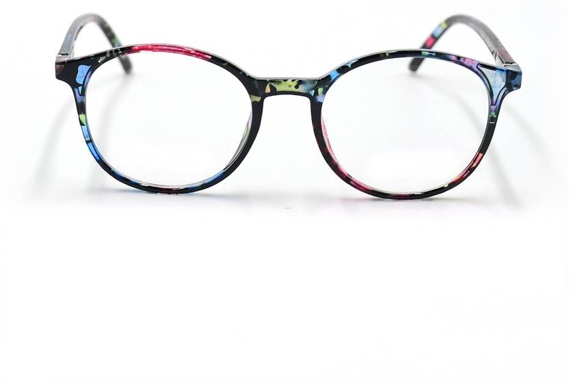 Full Rim Round Anti Glare & Blue Cut Computer Glass For Men & Women  (125 mm)