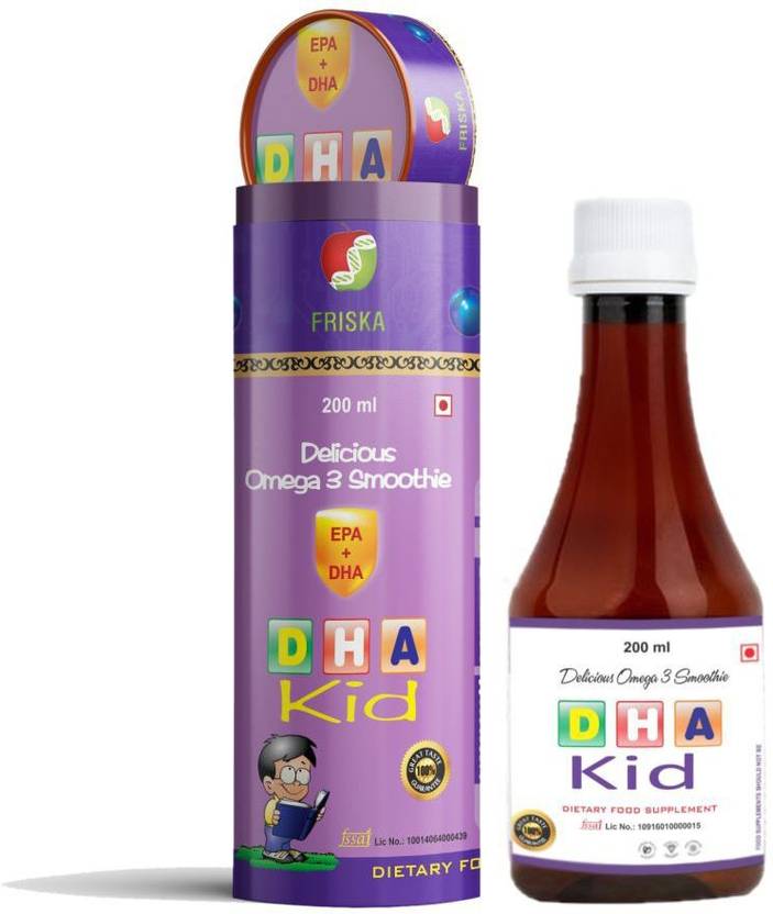 DHA Kid Delicious Omega 3 Syrup with Fish Oil (EPA+DHA) For Brain