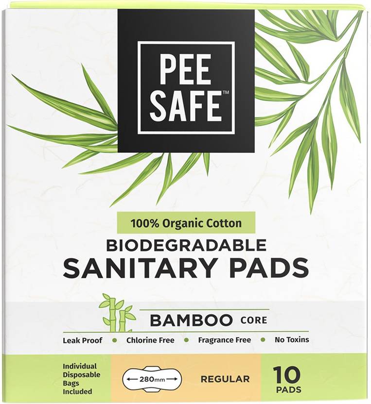 Pee Safe Organic Cotton Ultra Thin Biodegradable Regular Sanitary Pad