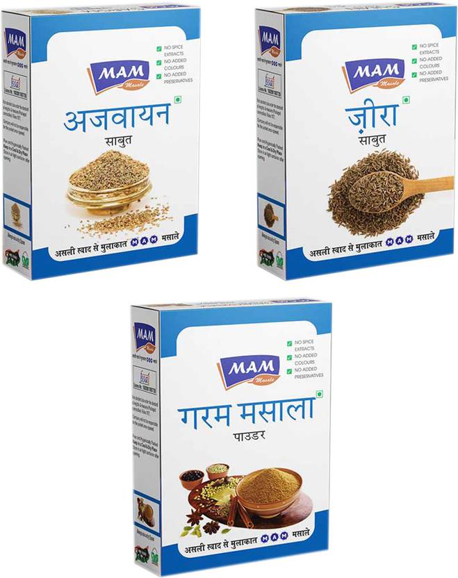 MAMMasale Carom seeds (Ajwain) , Cumin Seeds ( Jeera ) , Garam Masala