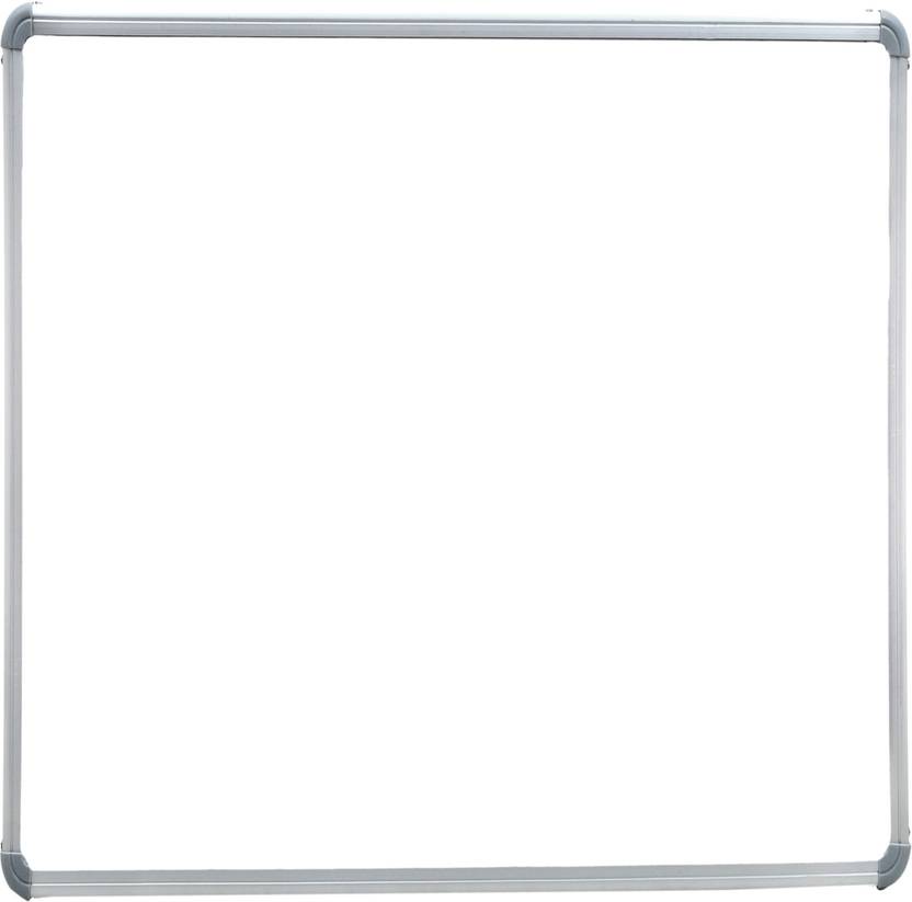 goshu non magnetic 2 feet x2 60 cm x 60 cm double sided white board chalk both side writing boards one marker reverse surface 2x2 feet pack 1 items white green