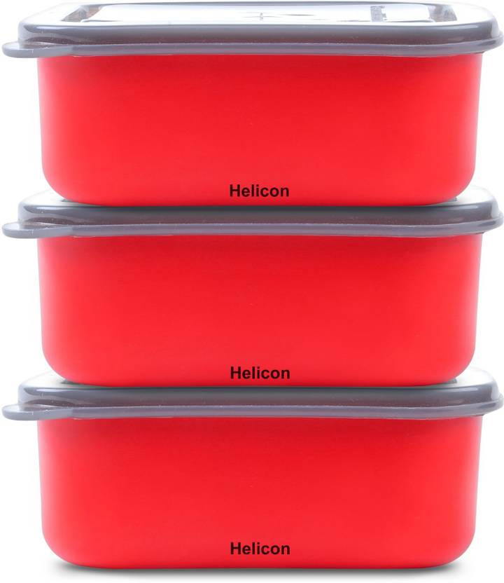 helicon Steel Fridge Container 600 ml, 600 ml, 600 ml Price in India