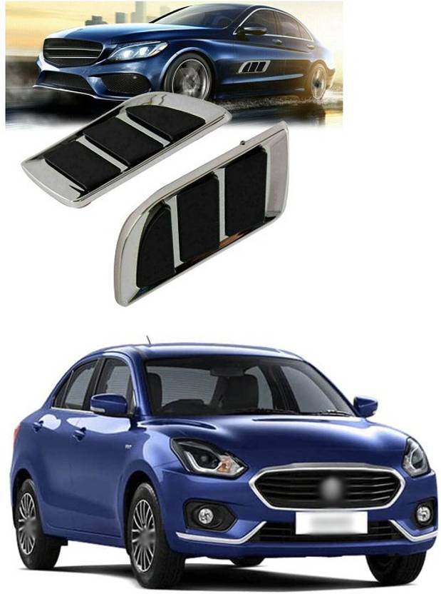 AutoBizarre Car Styling Decorative Black Fender Side Vents Air Flow Duct Stickers - Set of 2 - Compatible with All Cars main image 1