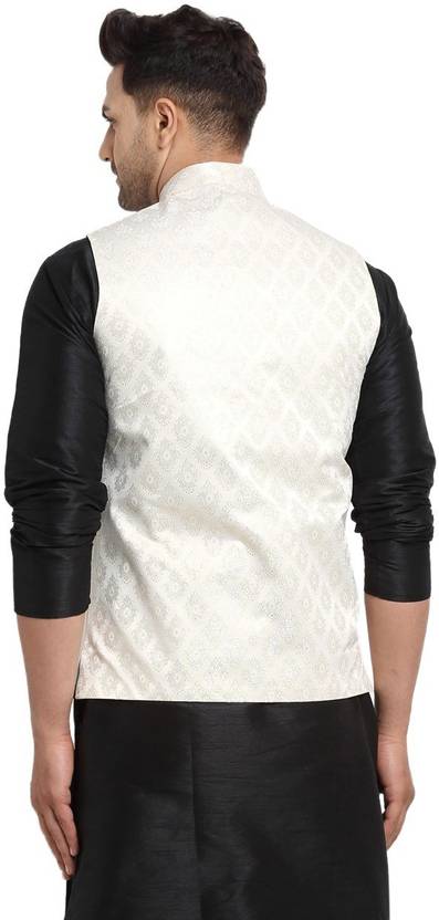 Men Self Design Nehru Jacket