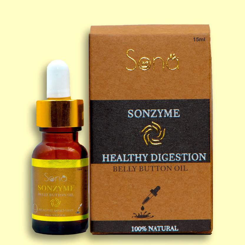 Sona Natural And Organic Sonzyme Digestive Balance Belly Button Oil with Goodness Of Ginger Oil