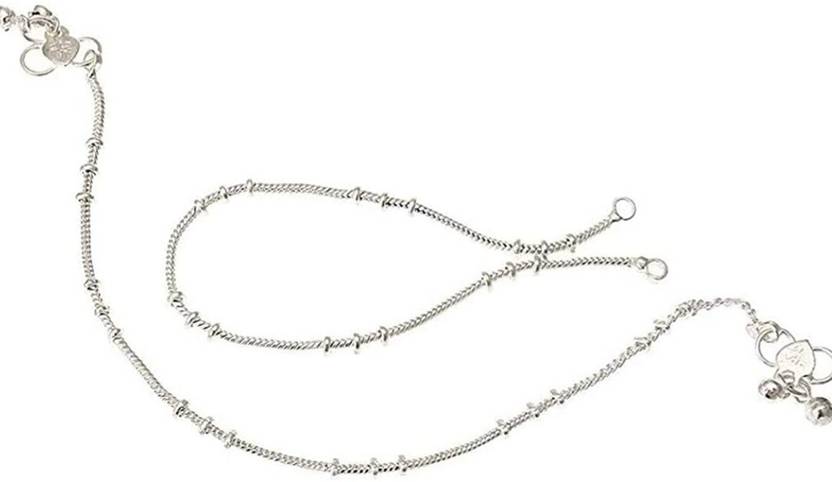 AANYACRYSTAL Anklet for girls & women.,...... Sterling Silver Anklet