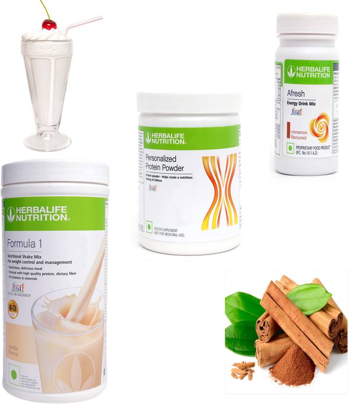 HERBALIFE Weight Loss Combo Formula 1 Shake Vanilla + Protein 200 Gram + Afresh Energy Drink