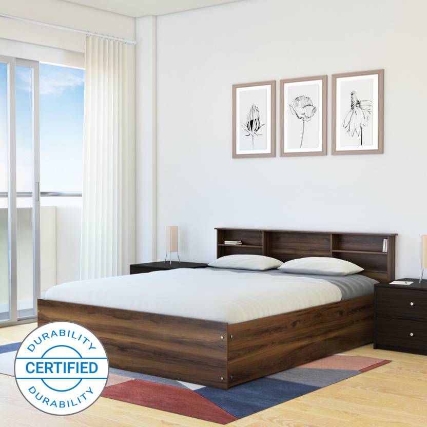 Flipkart Perfect Homes Opus Engineered Wood King Box Bed Price in India