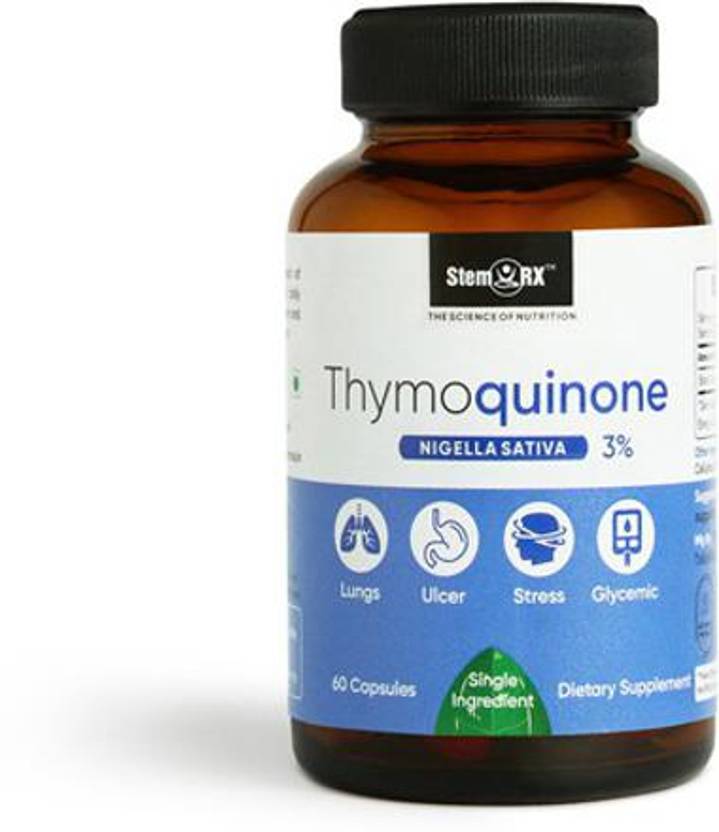 StemRx Thymoquinone 500mg Lungs Ulcer Stress Glycemic Price in