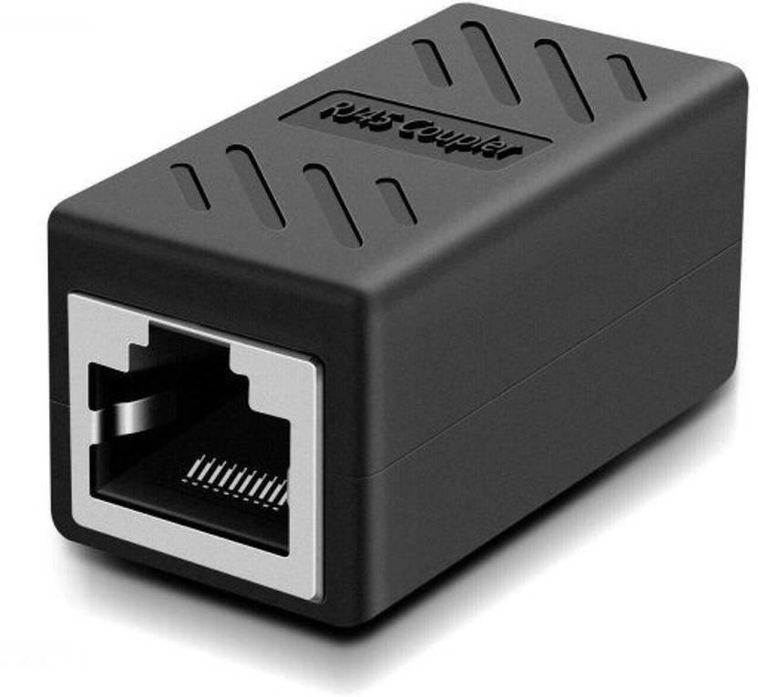 99Gems (PACK OF 1) DURABLE & STRONG SHIELDED 8P8C RJ45 COUPLER, ETHERNET CABLE ADSL EXTENSION JOINTER ADAPTER CONNECTOR, INLINE LAN FEMALE TO FEMALE EXTENDER PLUG COMPATIBLE WITH CAT7 CAT6 CAT5E CABLE Wired Ethernet Lan Adapter compatible with Mac, Linux, Windows