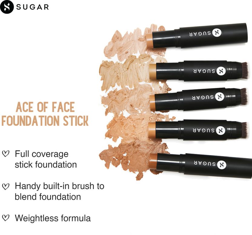 SUGAR Cosmetics Ace Of Face Foundation Stick 12g - Image 3
