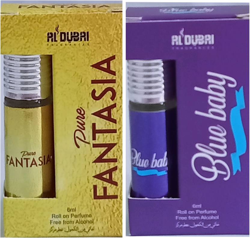 AL DUBAI Pure Fantasia Nd Blue Baby Attar 6ML Pack Of 2 Floral Attar