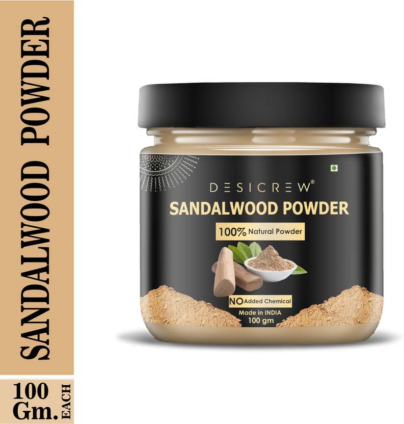 Desi Crew 100% Pure & Natural White SandalWood Powder Combo Pack of 1 100
