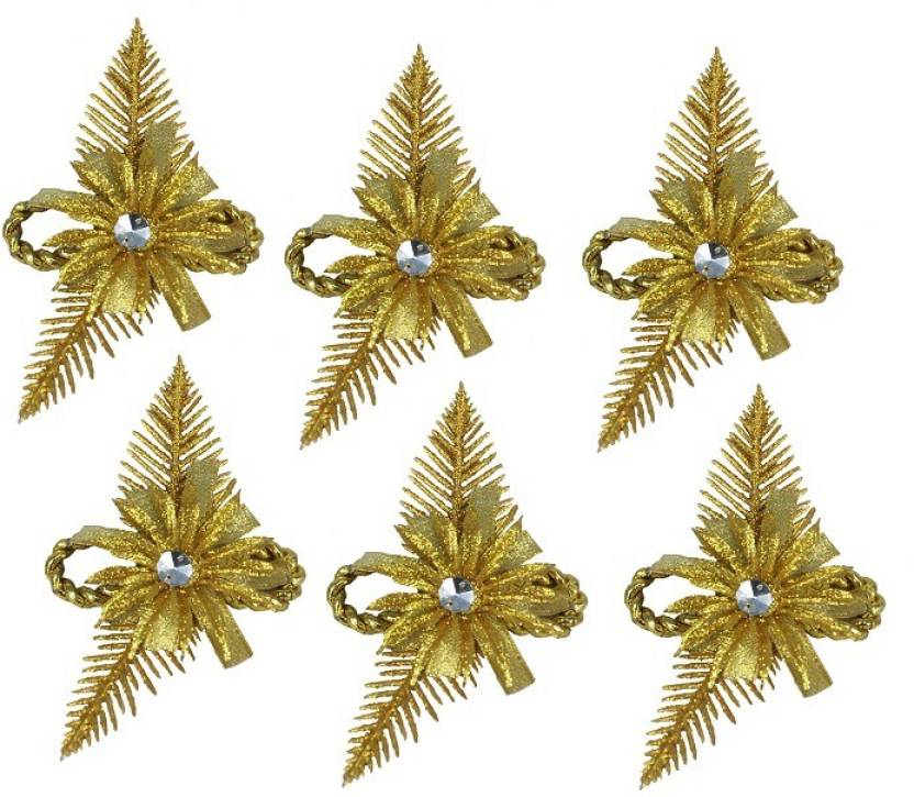 Uniqon Set of 1 Pkt Golden Artificial Flowers (6 Pcs in Each Pkt) for ...