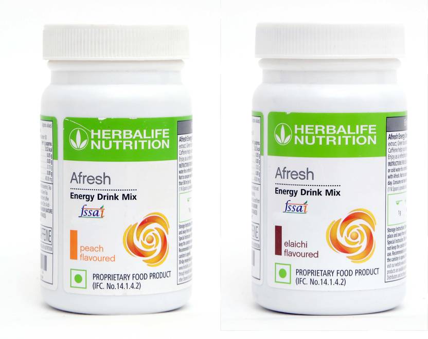 HERBALIFE Afresh Energy Drink Mix Peach & Elaichi Flavor For Weight