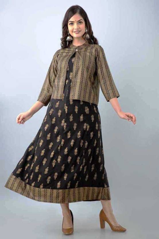 Lakshita Fashion Pack of 2 Printed Viscose Rayon A-line Kurta for Women