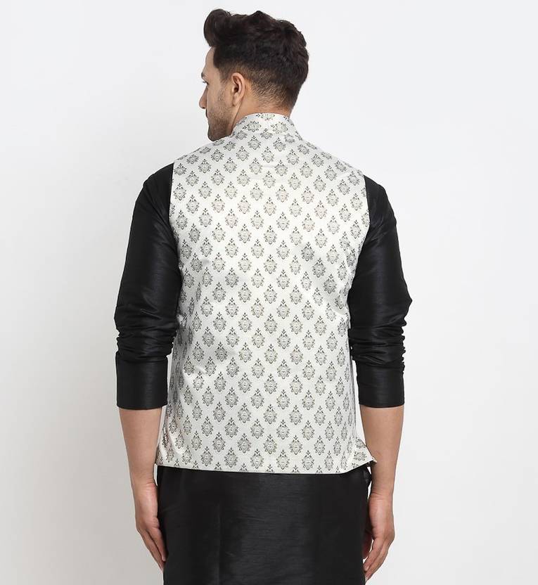 Men Woven Design Nehru Jacket