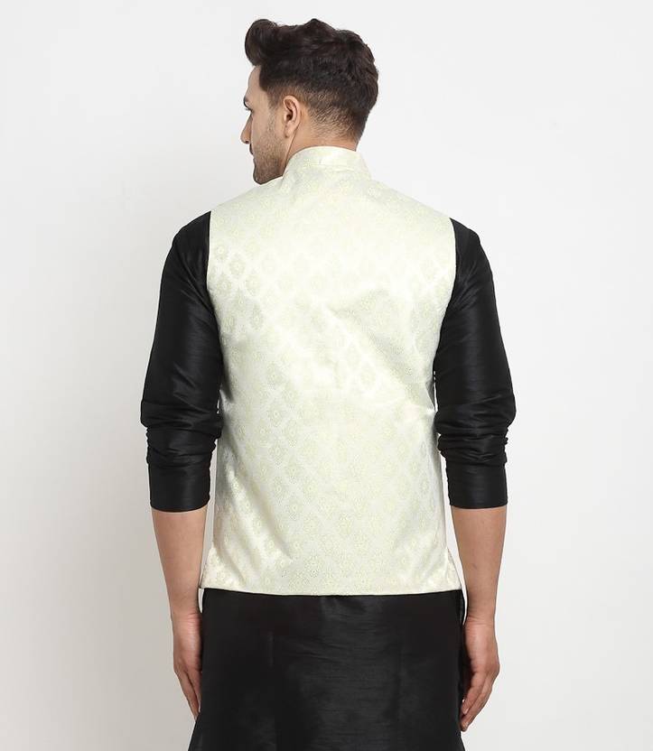 Men Woven Design Nehru Jacket