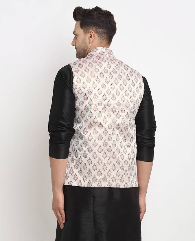 Men Woven Design Nehru Jacket