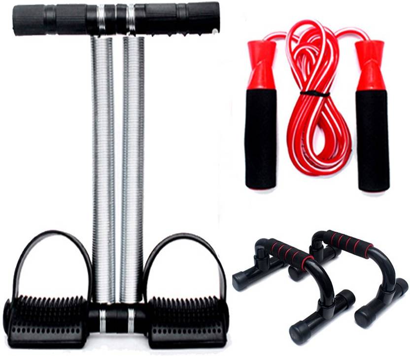 RIO PORT HOME GYM WORKOUT COMBO OF DOUBLE SPRING TUMMY TRIMMER WITH