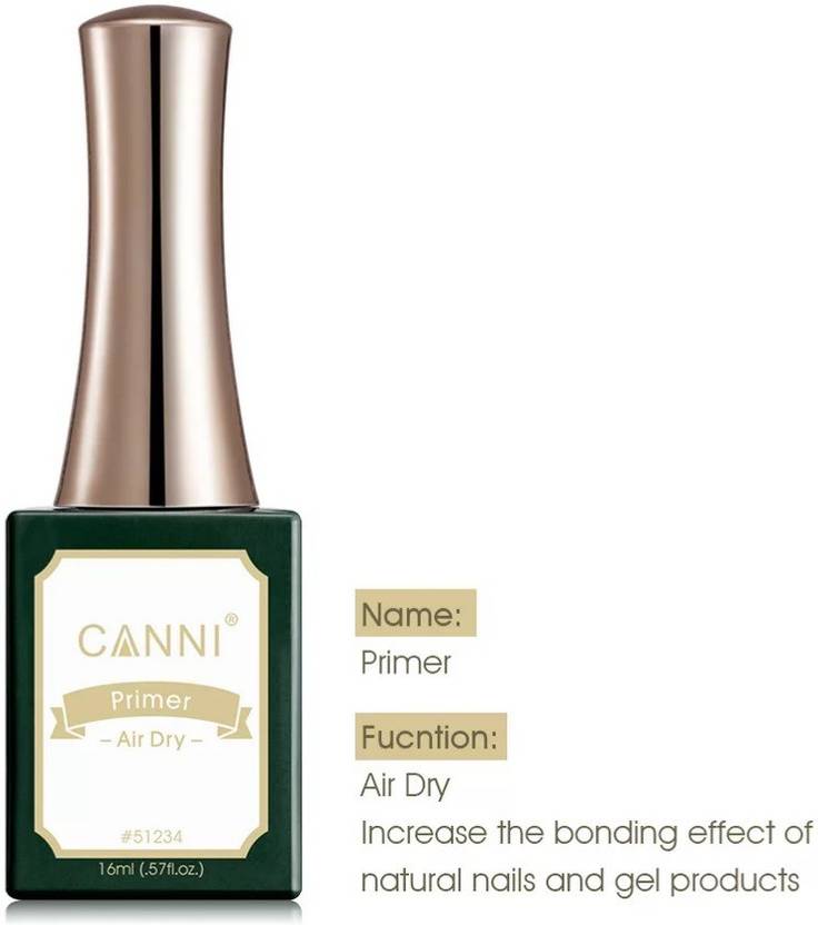 Canni Nail Art Primer Air Dry / Cure No Need of UV LED Lamp Manicure for Nail Art Gel Nail Polish (Primer Air Dry / Cure) Transparent