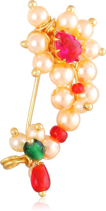 VIGHNAHARTA Gold-plated Plated Alloy Nose Ring