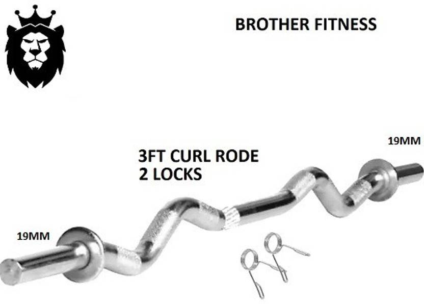 BROTHER FITNESS BFIT 3FT CURL RODE WITH 2 PC LOCK23 Gym & Fitness Kit