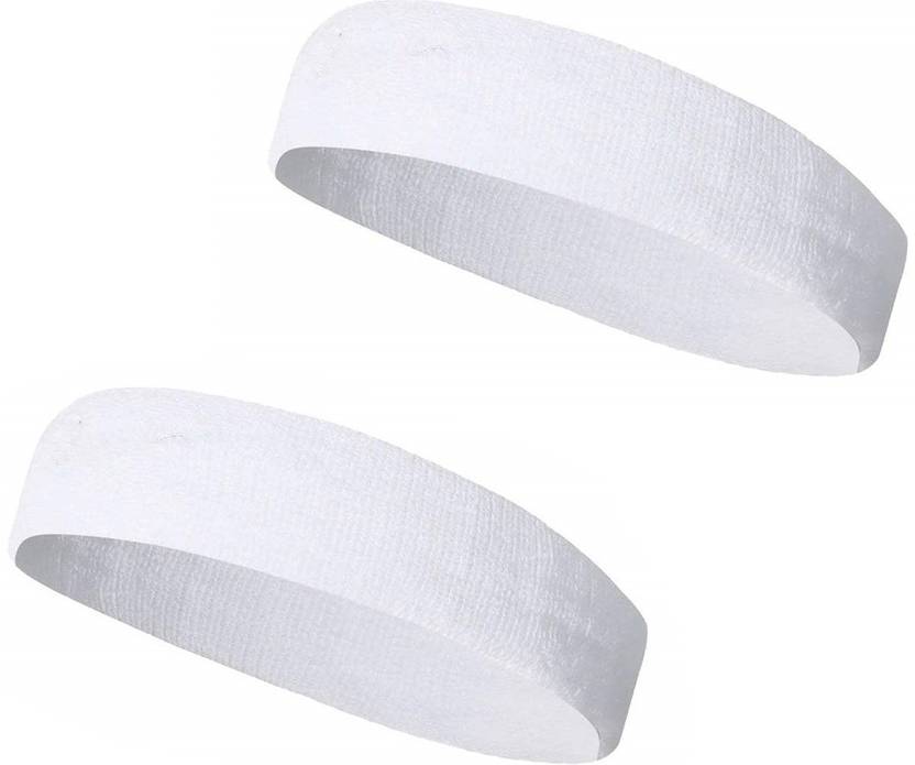 Adhvik Set Of 2 Pcs White Men's and Women's Running/fitness/yoga/workout/gym Towel Head Resistance Band