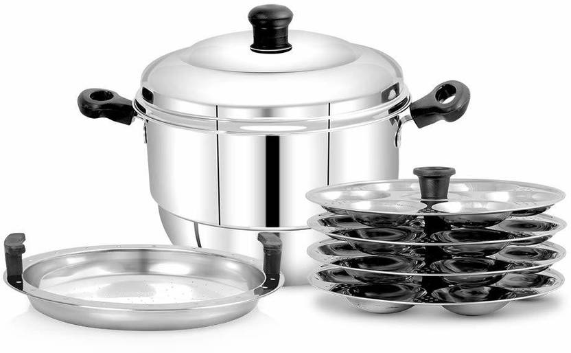 KLASSI KICHEN Stainless Steel 5 Plates Idly Cooker Pot,Induction and