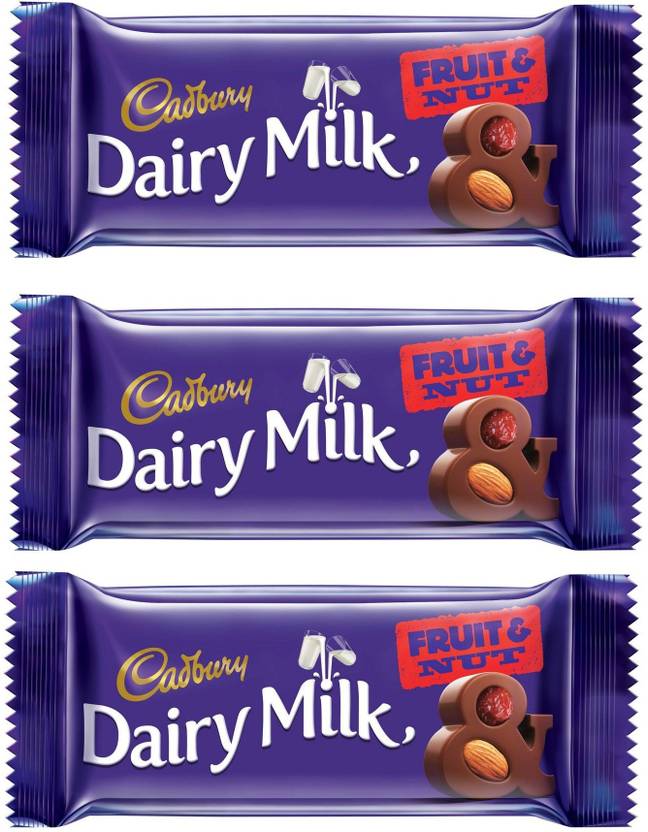 Cadbury Dairy Milk Fruit & Nut Chocolate 36 Gram Pack Of 3 Bars