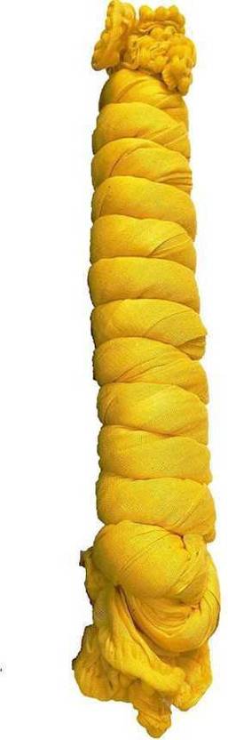 Hopedwell Pure Cotton Solid Yellow Women Dupatta