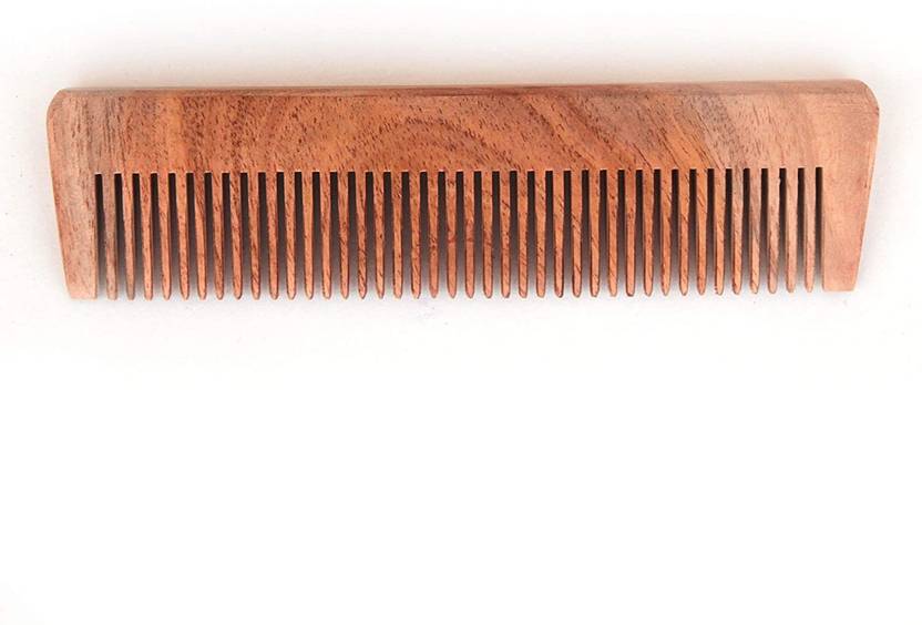 Aaradhyapriyal Organic Neem Wood Comb (Pocket) | Women & Men | Natural & Eco Friendly | Wide Tooth Comb, Anti-Bacterial Styling Comb for All Hair Types | Made in India ()