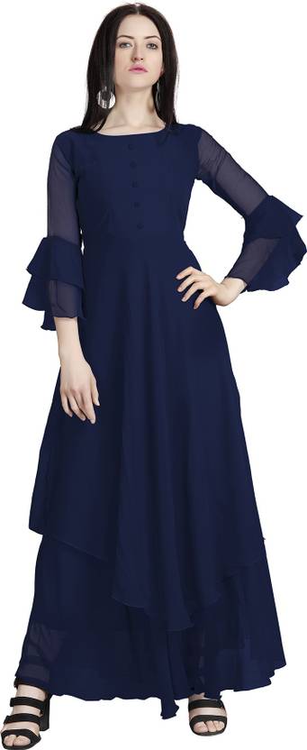 Women Layered Blue Dress