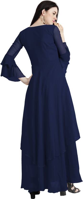Women Layered Blue Dress