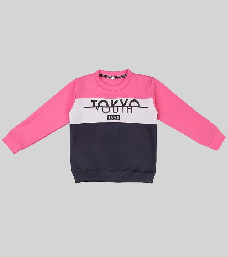 ANIXA Boys & Girls Full Sleeve Color Block Sweatshirt