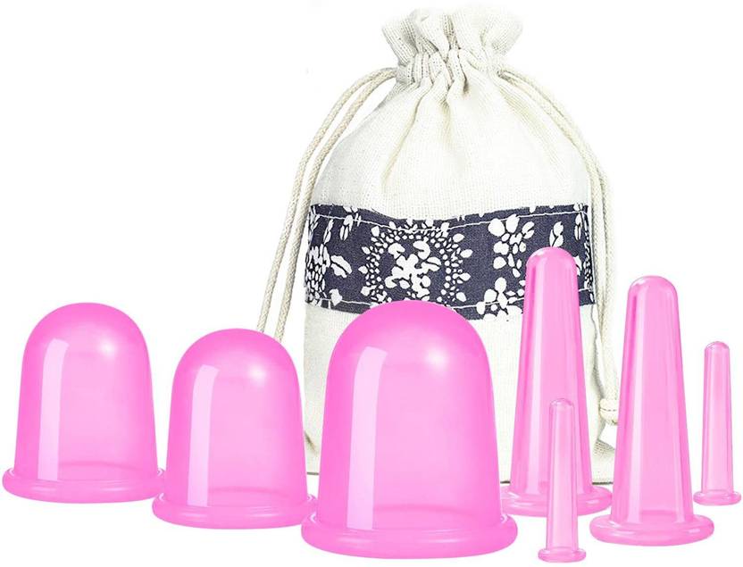 ACUPRESSUREMART 7pcs Anti Cellulite Body and Facial Vacuum Suction Cups for Adult Home Use, Silicone Cellulite Massage Cups Massager