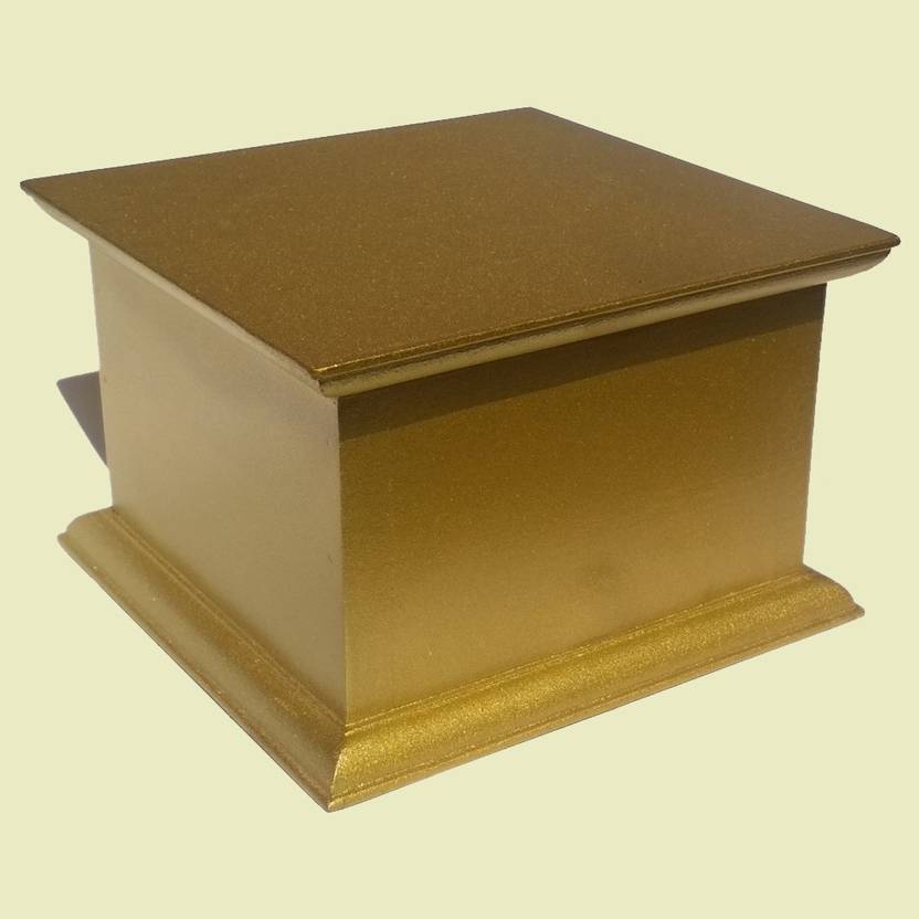 Define Art Pedestal Statue Base Gold Finish Square Shape 15 cm x 15 cm