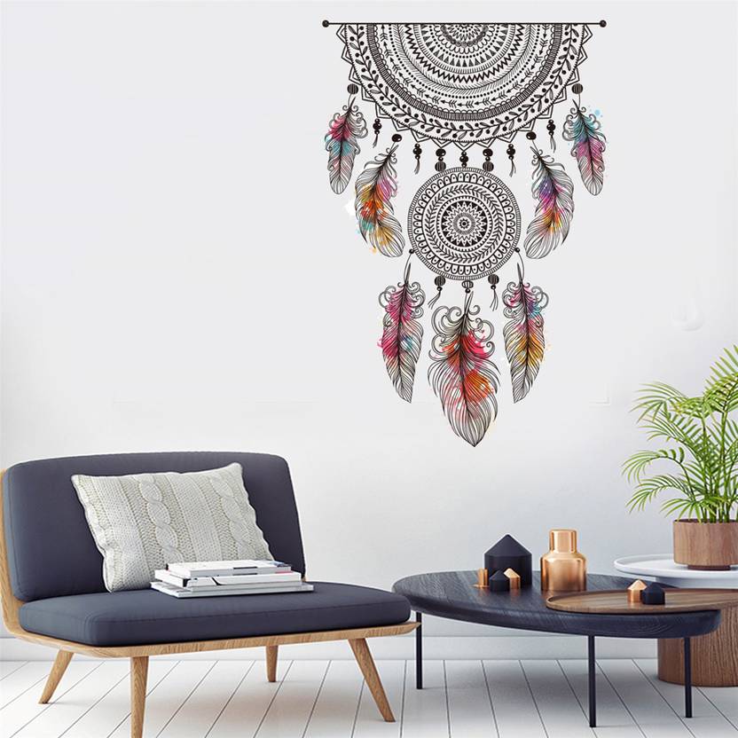 Flipkart SmartBuy 70 cm Wall Stickers Shivering Boho Feather Dream
