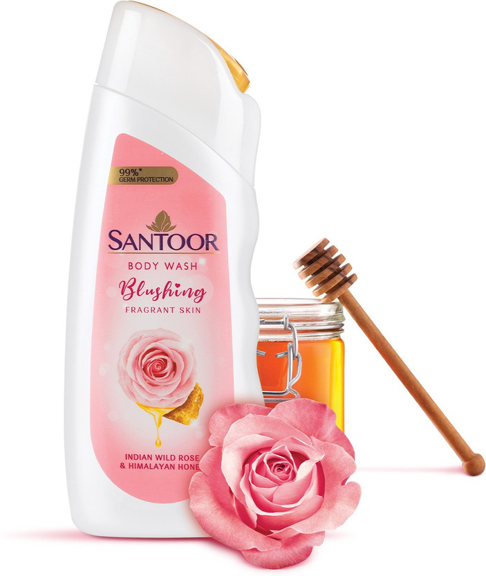 Santoor Blushing Skin Body Wash, Enriched With Indian Wild Rose